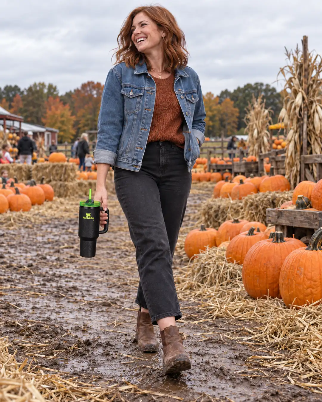 The Stanley Halloween 2024 cup in use